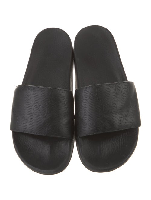 Gucci Interlocking G Logo Leather Slides