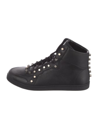 Gucci Leather Studded Accents Sneakers