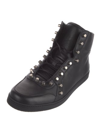 Gucci Leather Studded Accents Sneakers