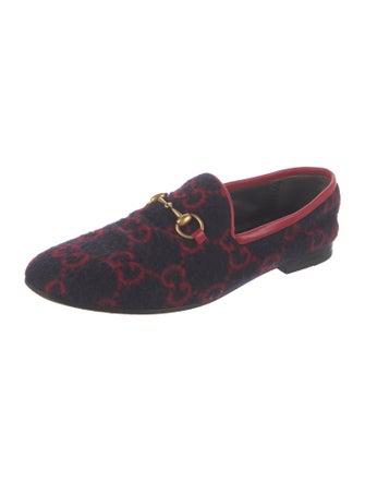 Gucci Horsebit Accent Wool Loafers