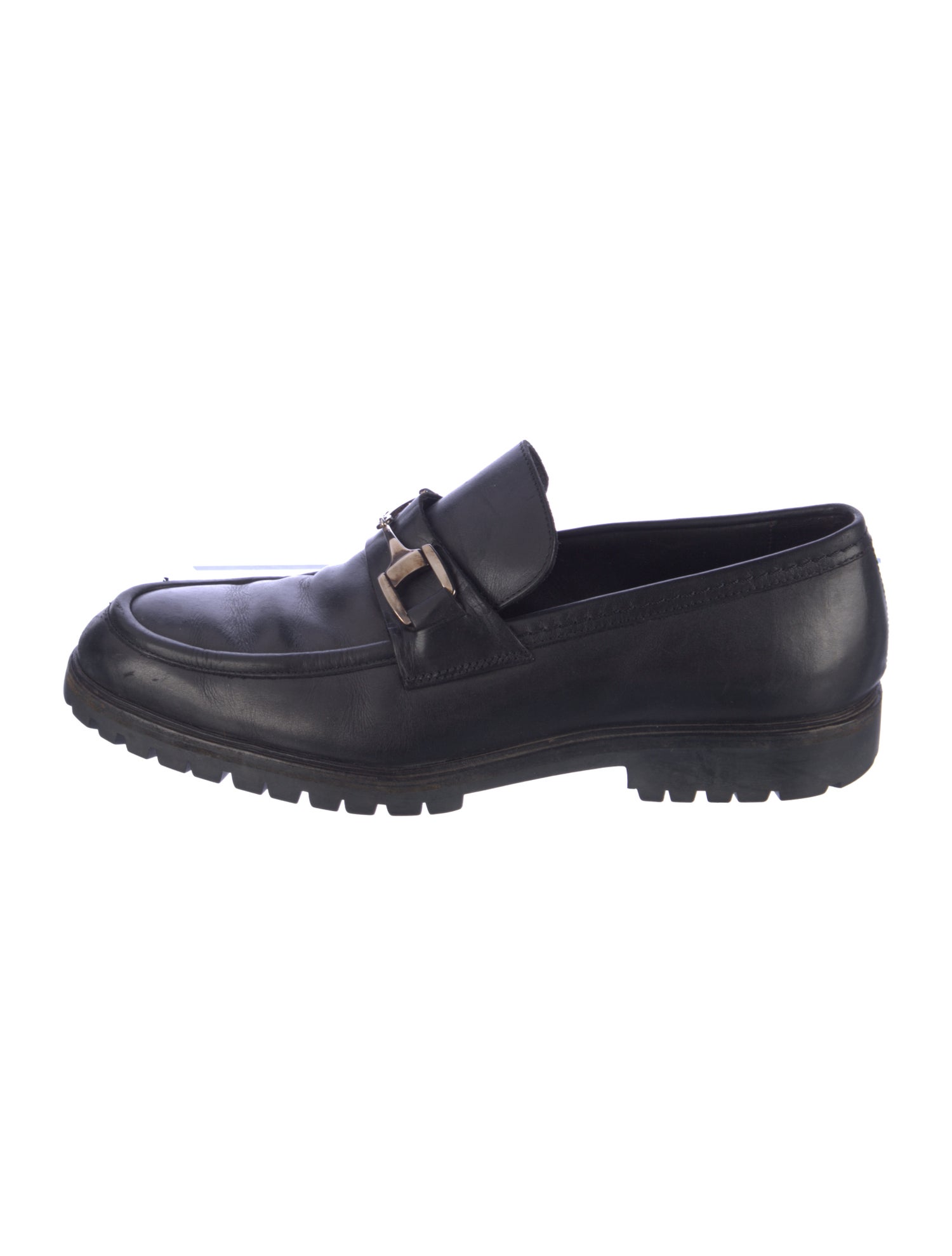 Gucci Horsebit Accent Leather Dress Loafers