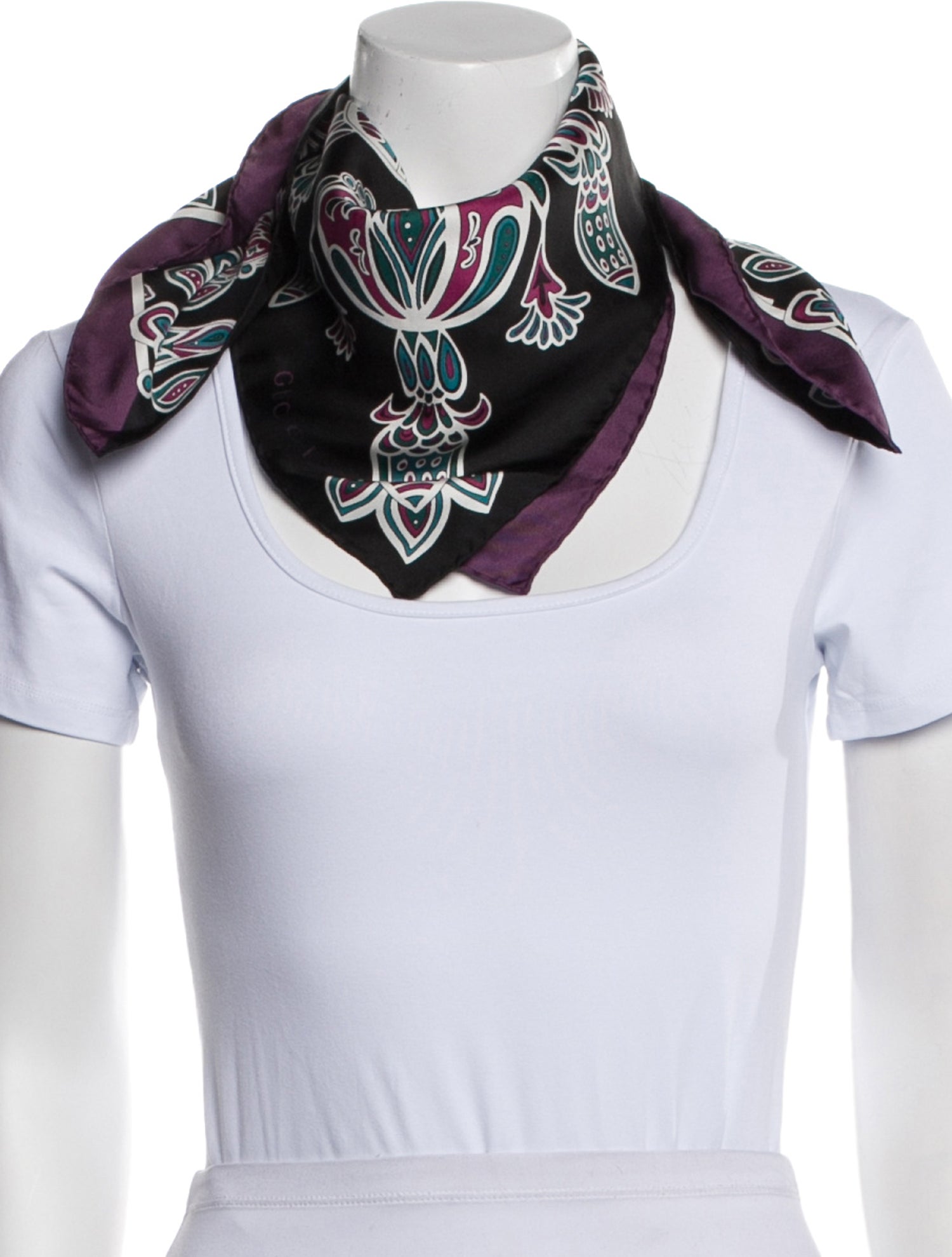 Gucci Festival Quadri Silk Scarf