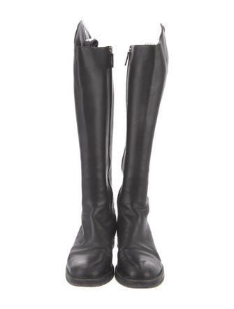 Gucci Horsebit Accent Leather Riding Boots