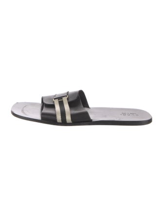 Gucci Web Accent Leather Slides
