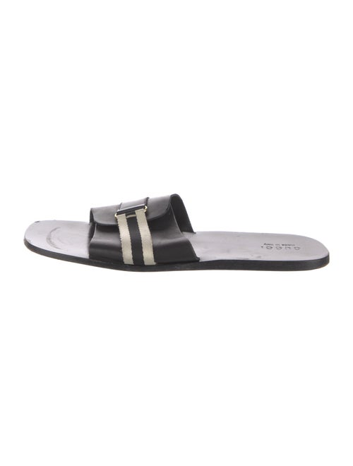 Gucci Web Accent Leather Slides
