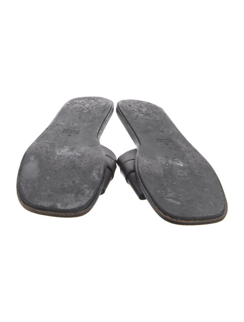 Gucci Web Accent Leather Slides