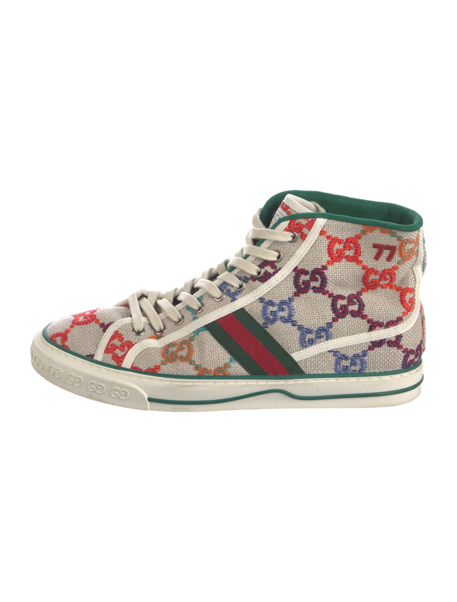 Gucci Web Accent Canvas Sneakers