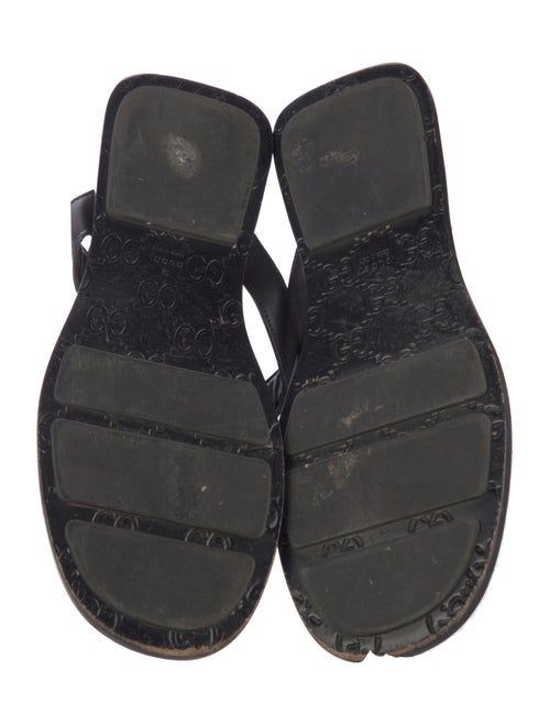 Gucci Guccissima Nylon Leather Flip Flops