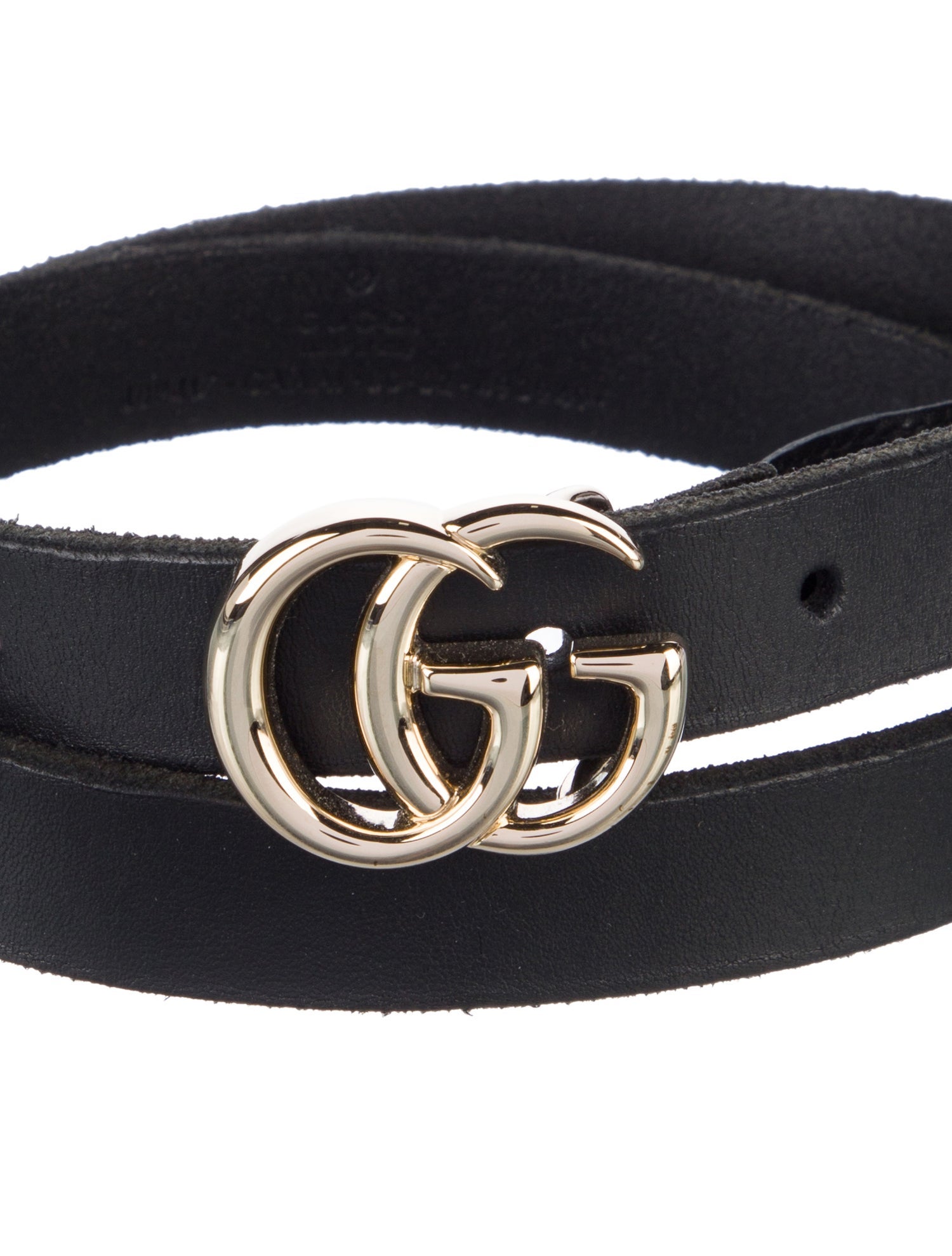 Gucci Double G Logo Skinny Belt