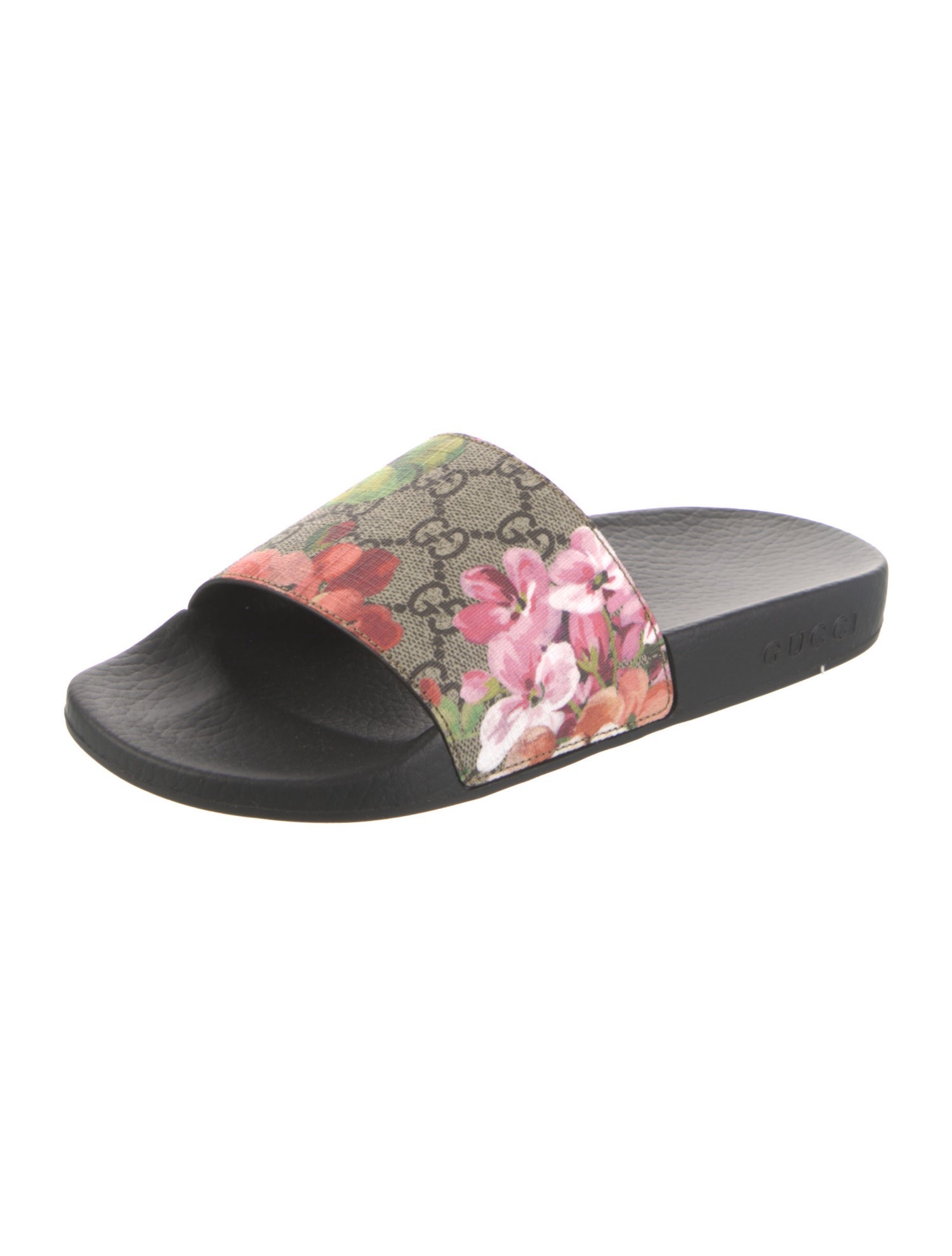 Gucci Blooms GG Supreme Slides w/ Tags