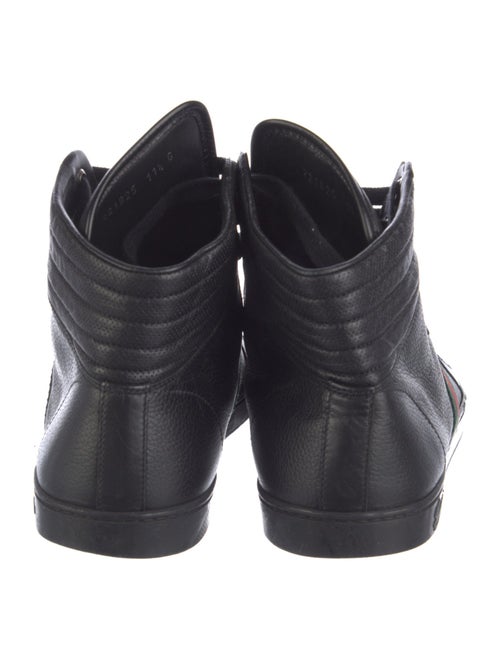 Gucci Web Accent Leather Sneakers