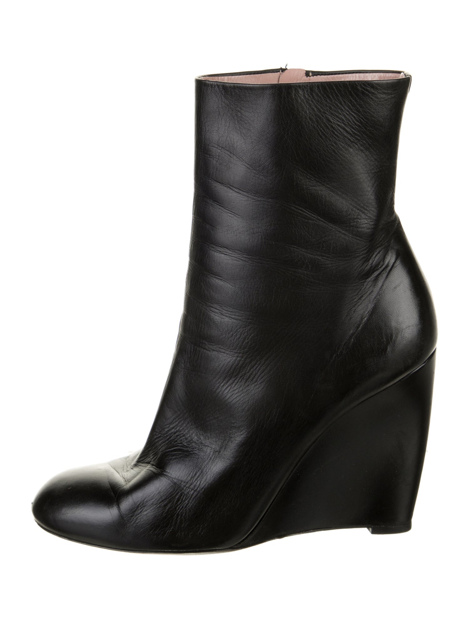 Gucci Double G Logo Leather Boots