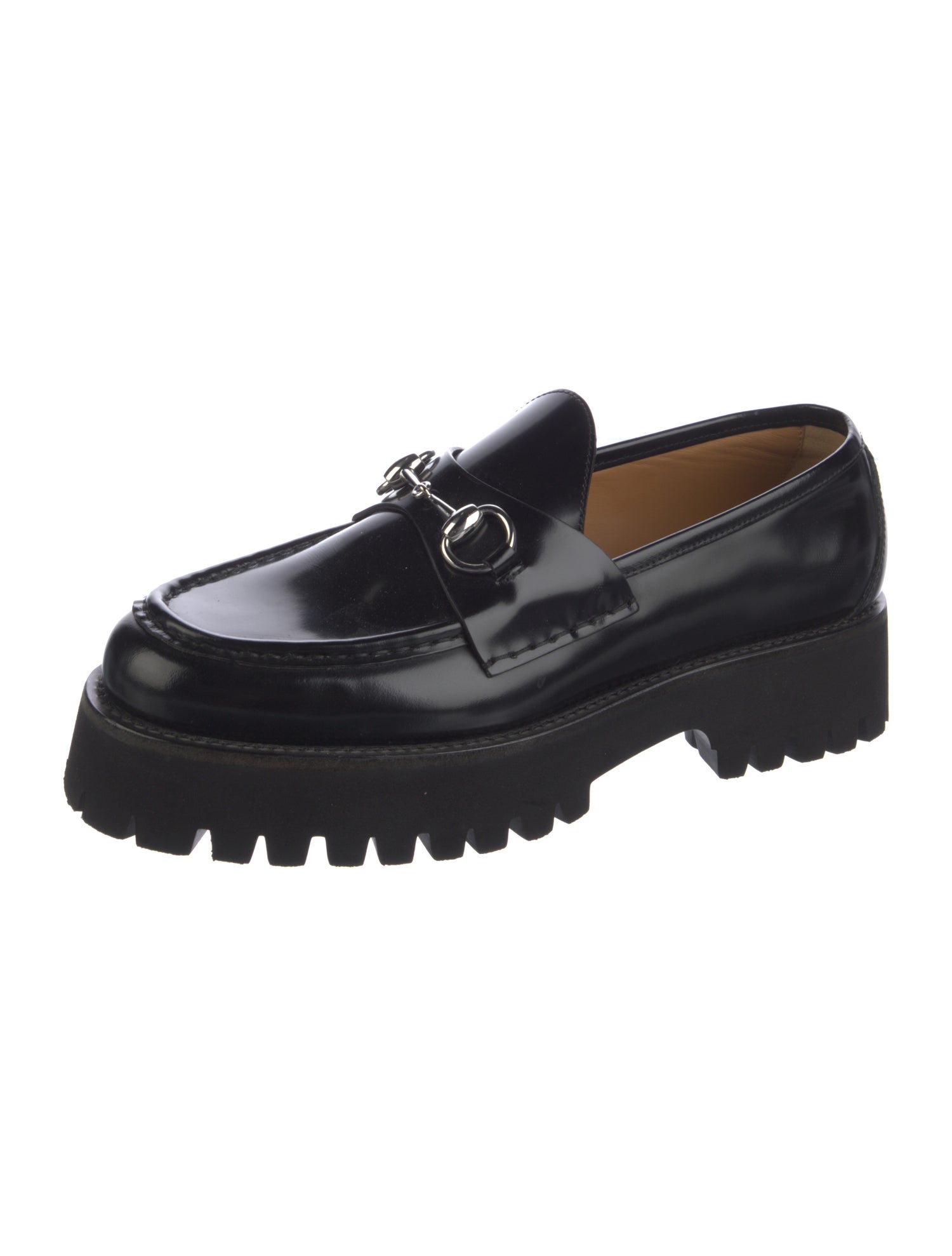 Gucci Horsebit Accent Leather Loafers