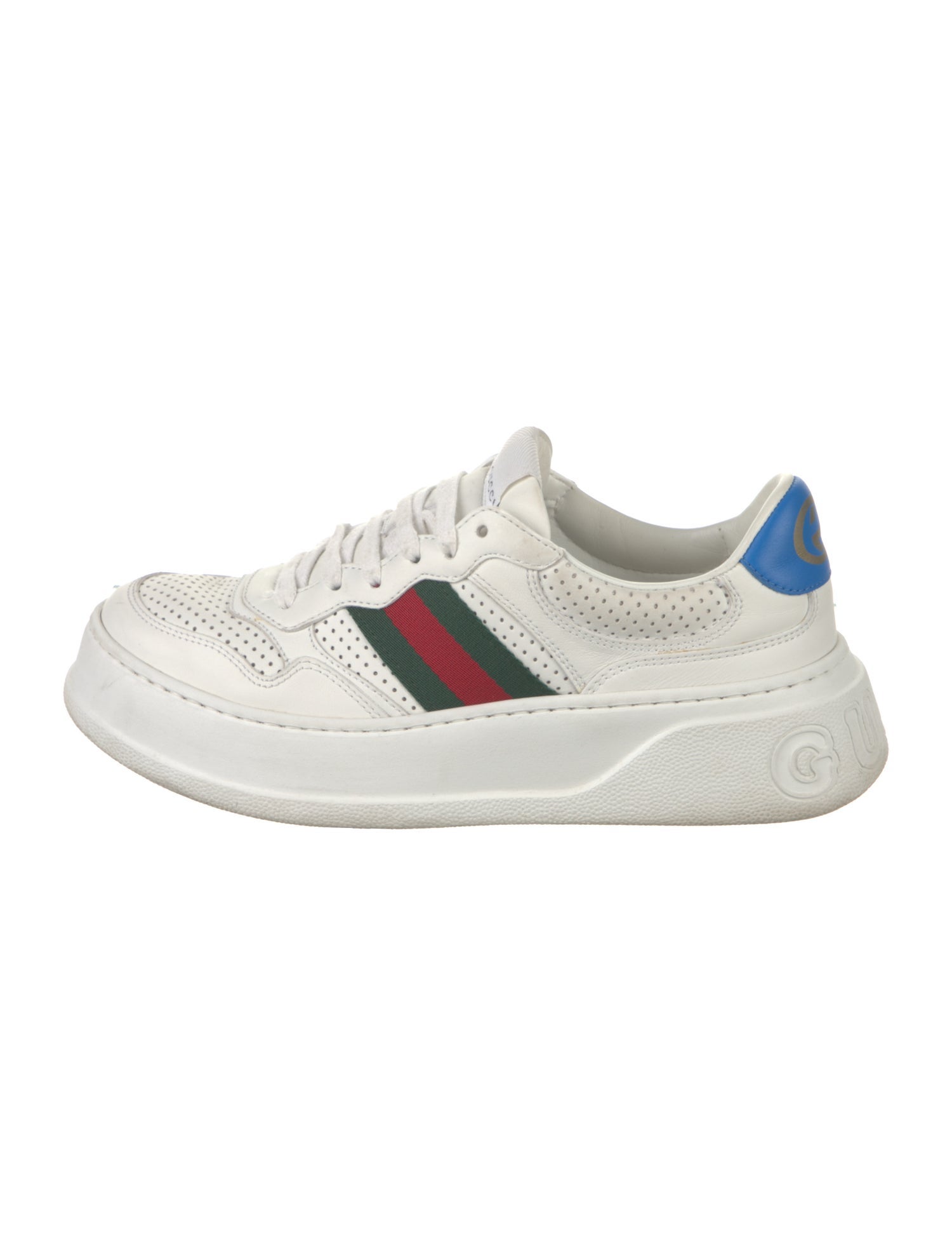 Gucci Web Accent Leather Sneakers