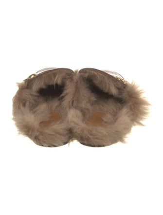 Gucci Double G Logo Alligator Slippers