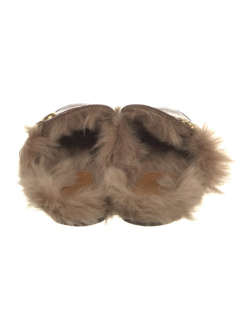 Gucci Double G Logo Alligator Slippers