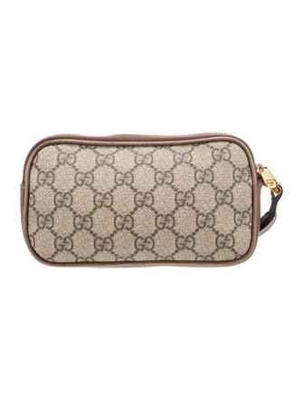 Gucci GG Supreme Monogram Ophidia Phone Case Wristlet
