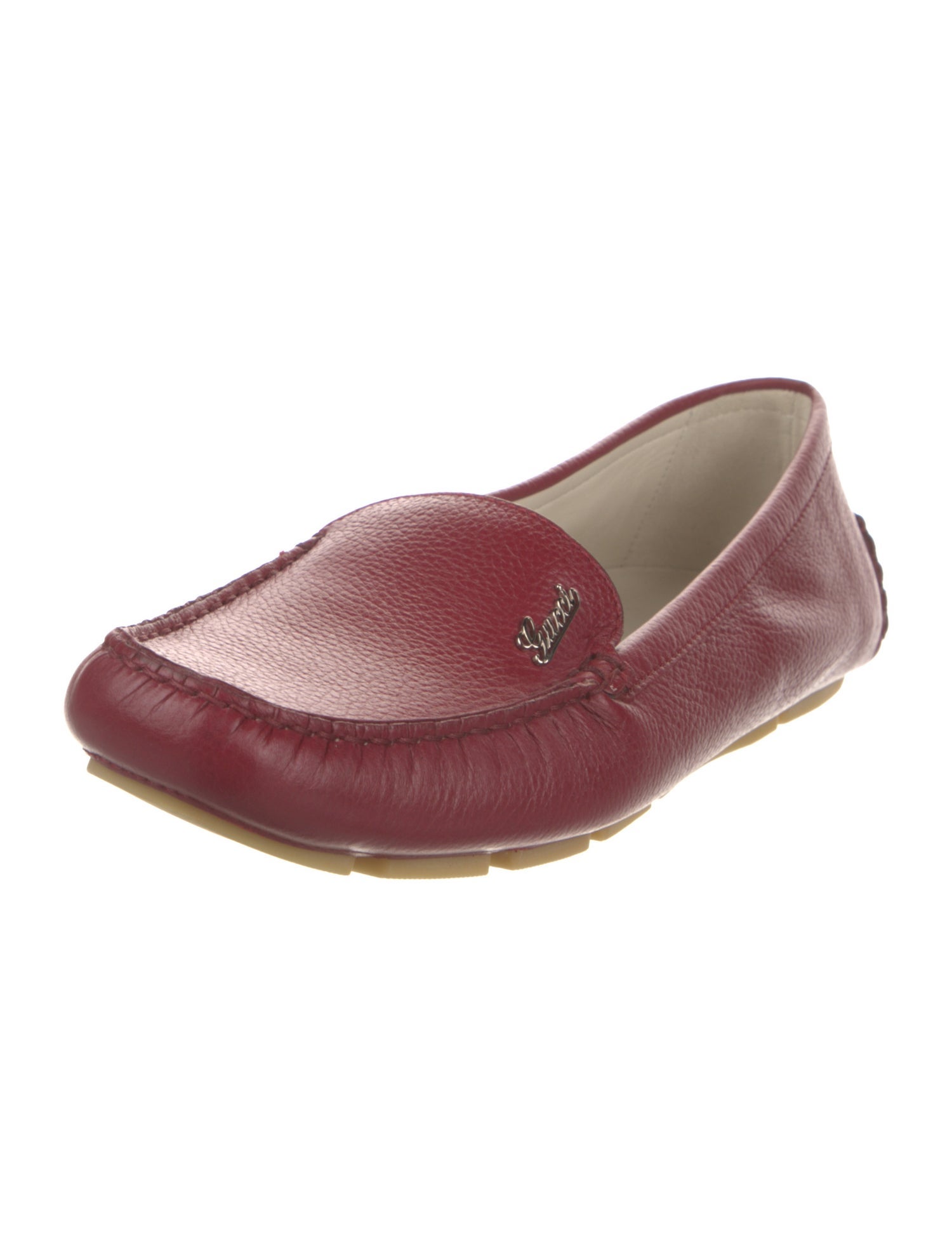 Gucci Interlocking G Logo Leather Loafers