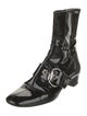 Gucci Horsebit Accent Patent Leather Combat Boots