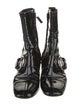 Gucci Horsebit Accent Patent Leather Combat Boots