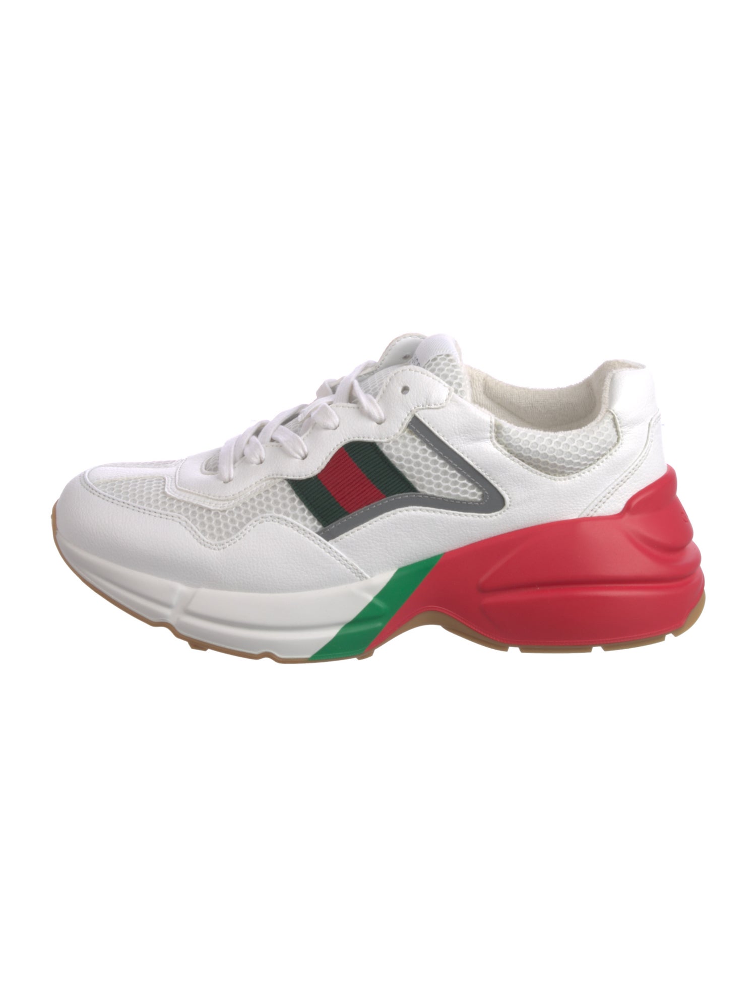 Gucci Web Accent Leather Athletic Sneakers w/ Tags