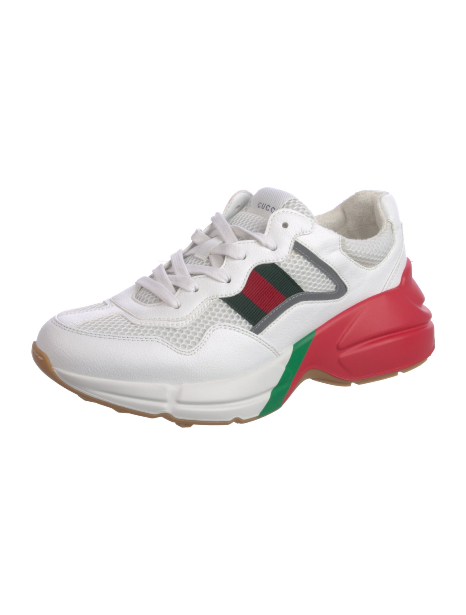 Gucci Web Accent Leather Athletic Sneakers w/ Tags