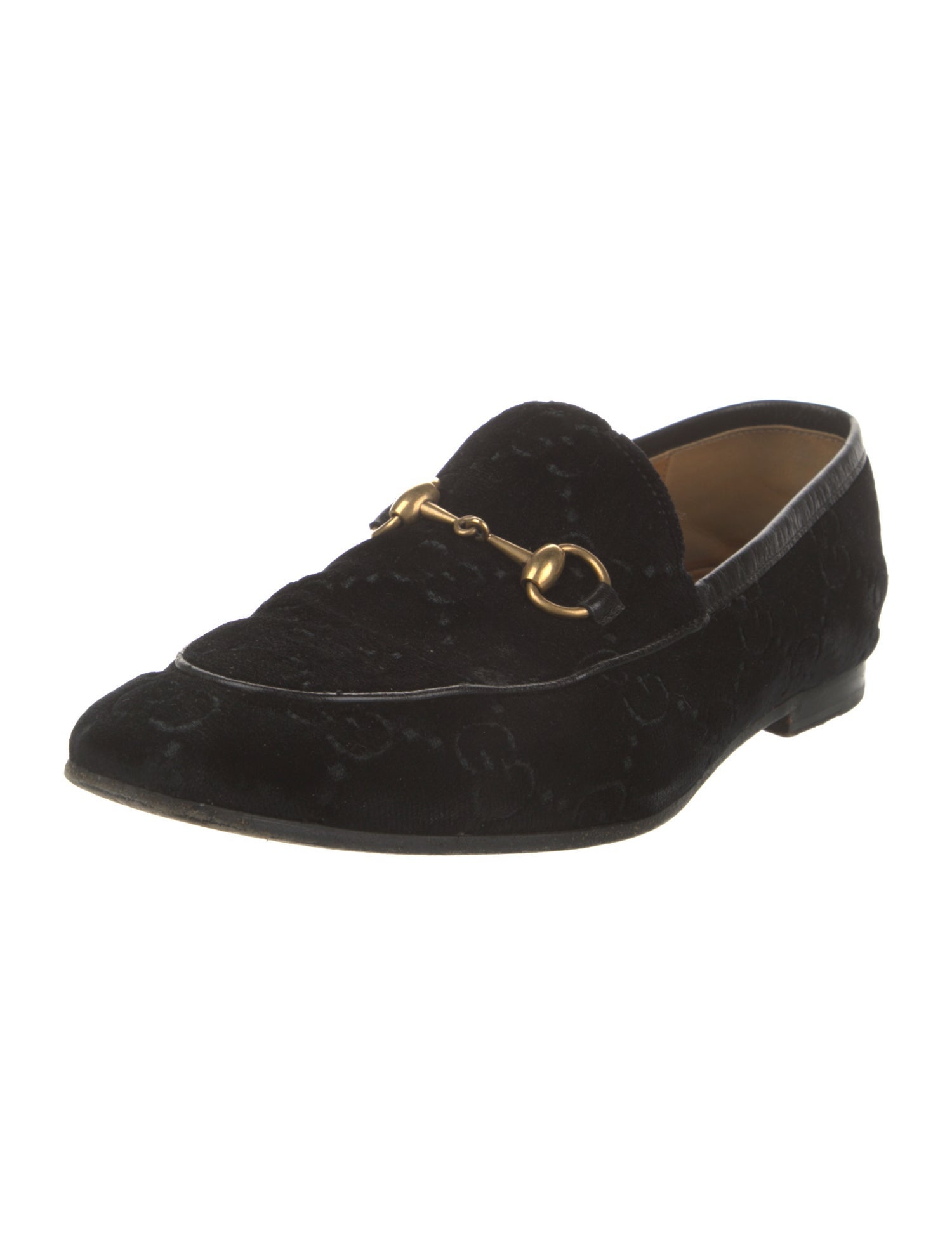 Gucci 1955 Horsebit Accent Velvet Dress Loafers