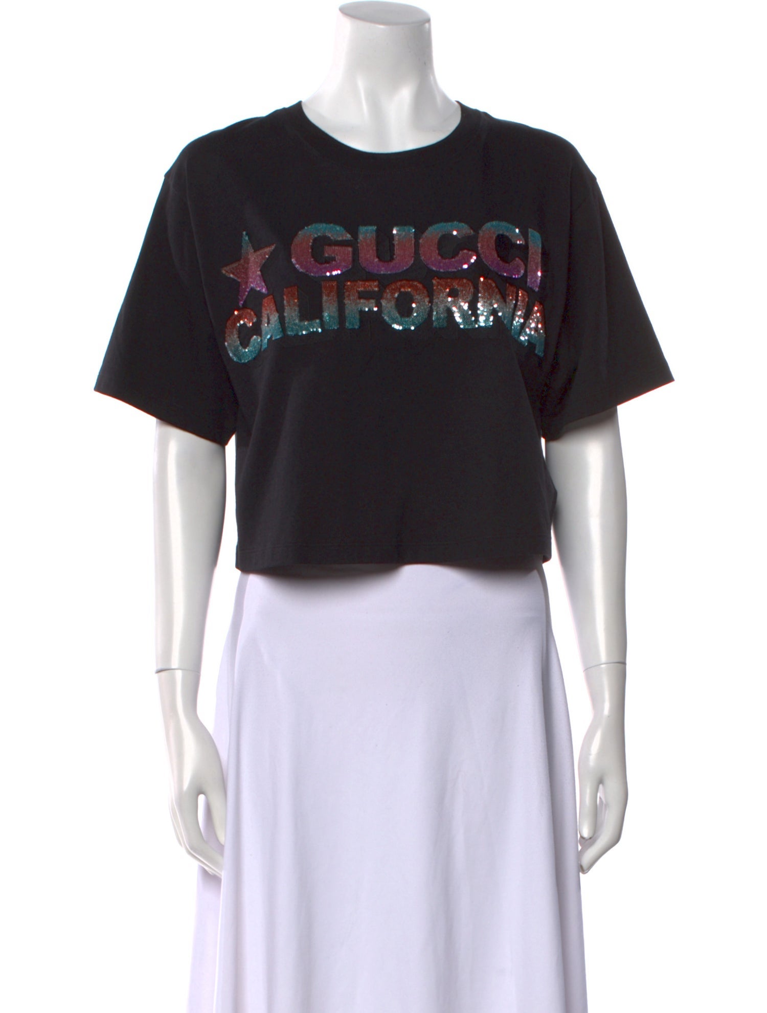 Gucci Graphic Print Crew Neck T-Shirt