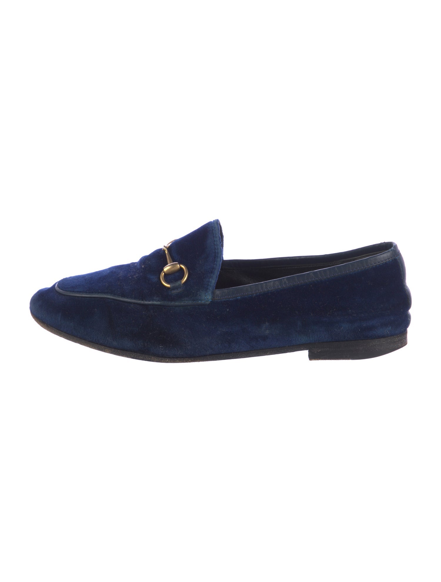 Gucci Horsebit Accent Velvet Loafers
