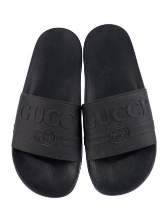 Gucci Interlocking G Logo Rubber Slides