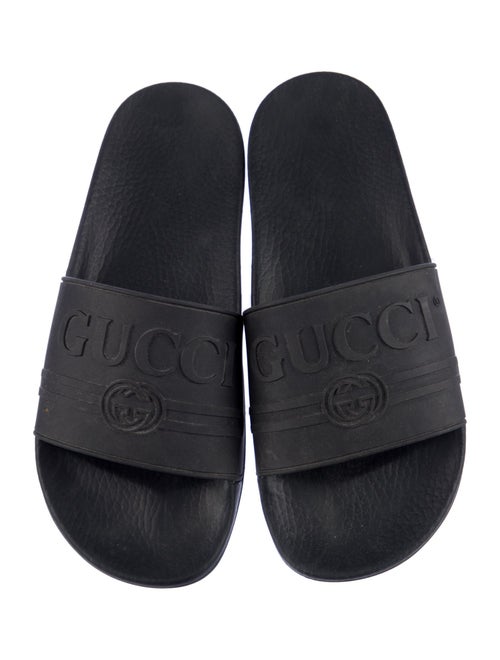 Gucci Interlocking G Logo Rubber Slides