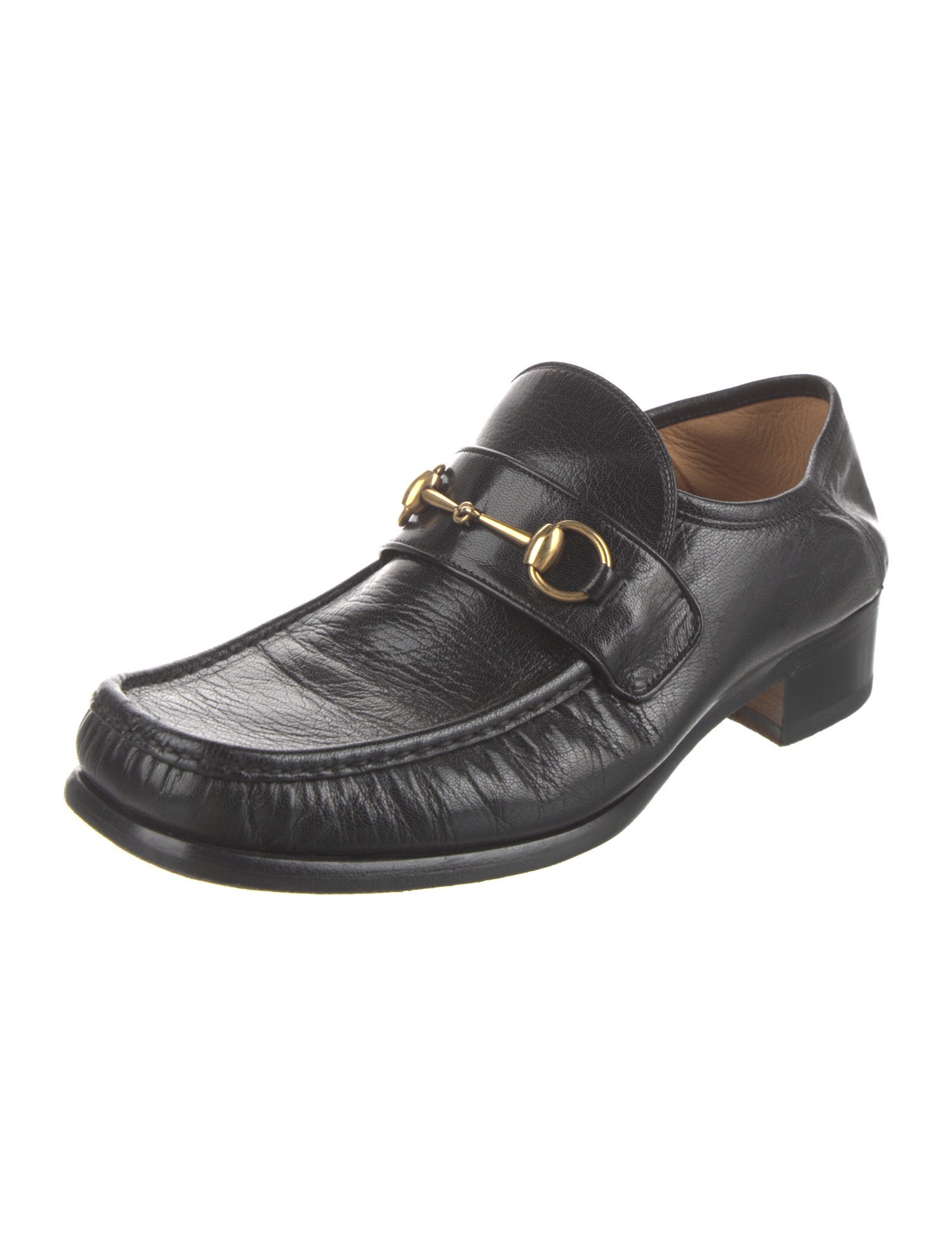 Gucci Horsebit Accent Leather Dress Loafers