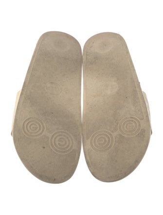 Gucci Microguccissima Pattern Leather Slides