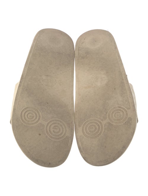 Gucci Microguccissima Pattern Leather Slides