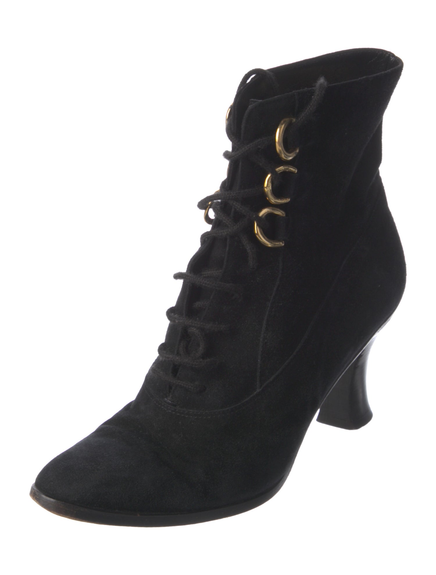 Gucci Suede Lace-Up Boots