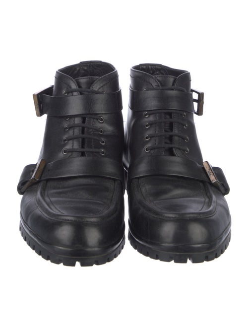 Gucci 1955 Horsebit Accent Leather Lace-Up Boots