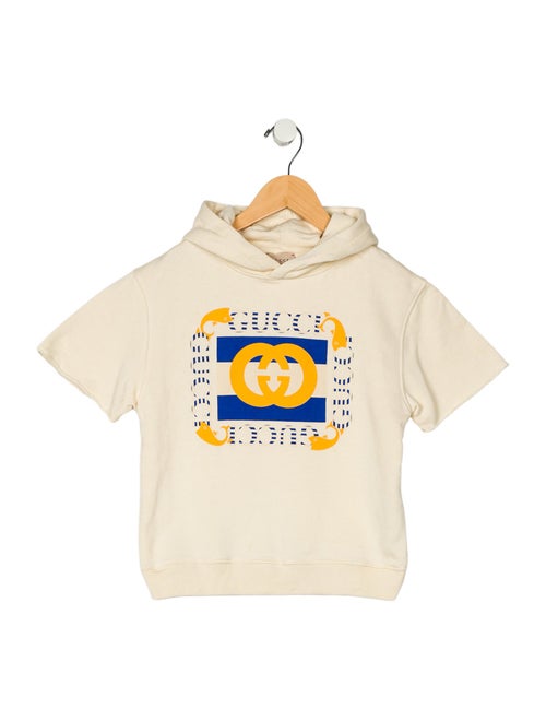 Gucci Boys' Graphic Short Sleeve Hooded Sweatshirt
