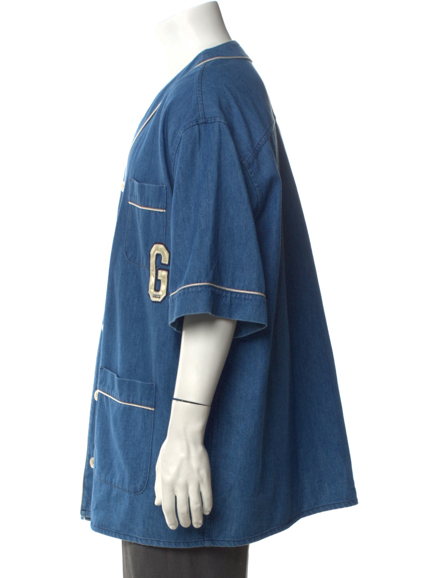 Gucci Three-Quarter Sleeve Denim Shirt w/ Tags