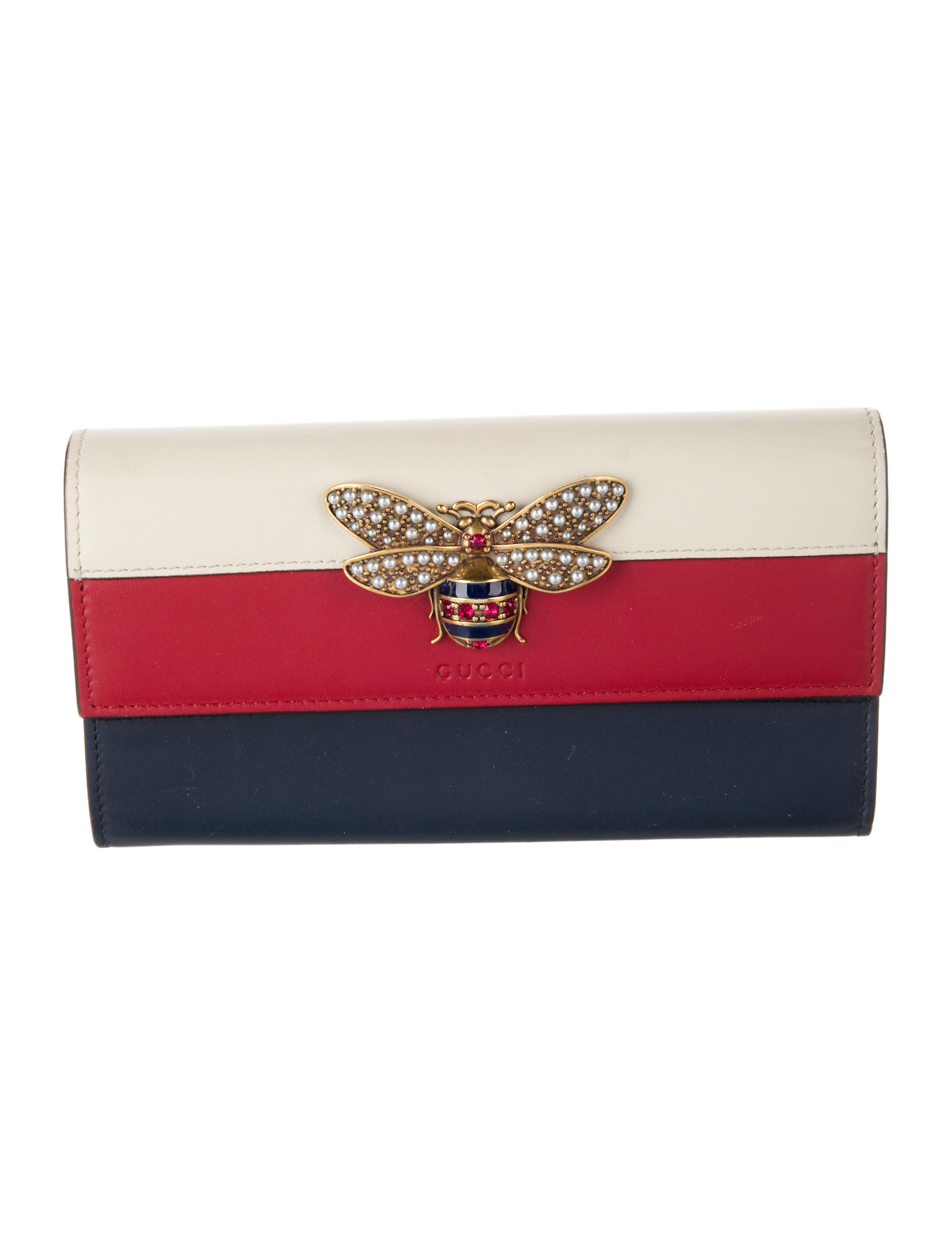 Gucci Sylvie Web Accent Leather Wallet