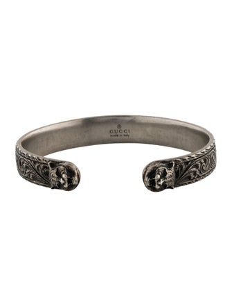 Gucci Feline Head Open Cuff Bracelet