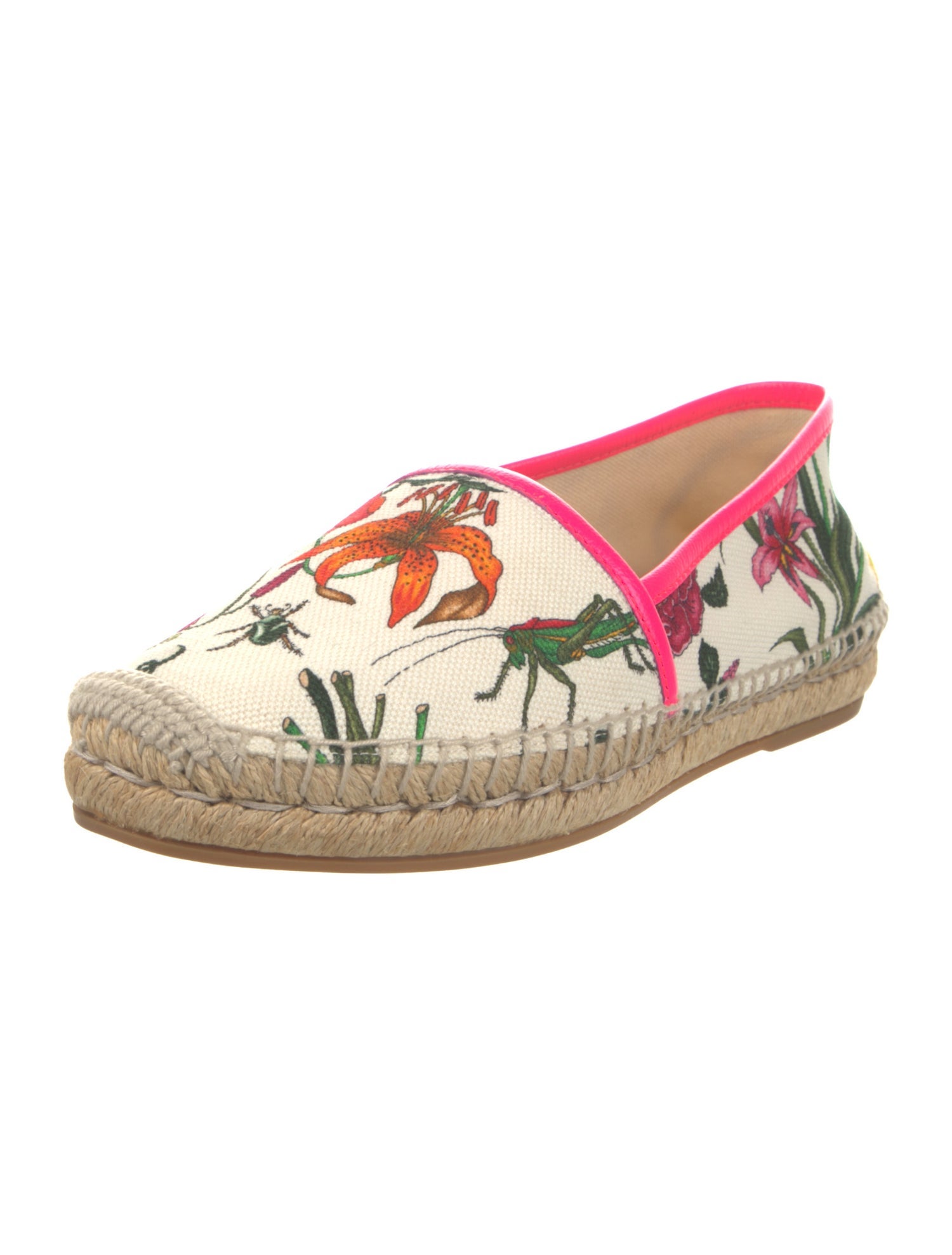 Gucci Flora Print Canvas Espadrilles