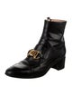 Gucci Leather Chain-Link Accents Boots