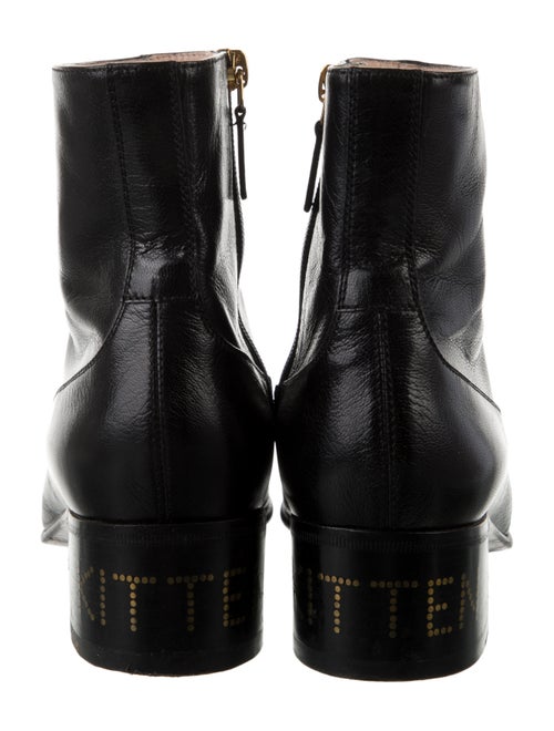 Gucci Leather Chain-Link Accents Boots