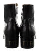 Gucci Leather Chain-Link Accents Boots