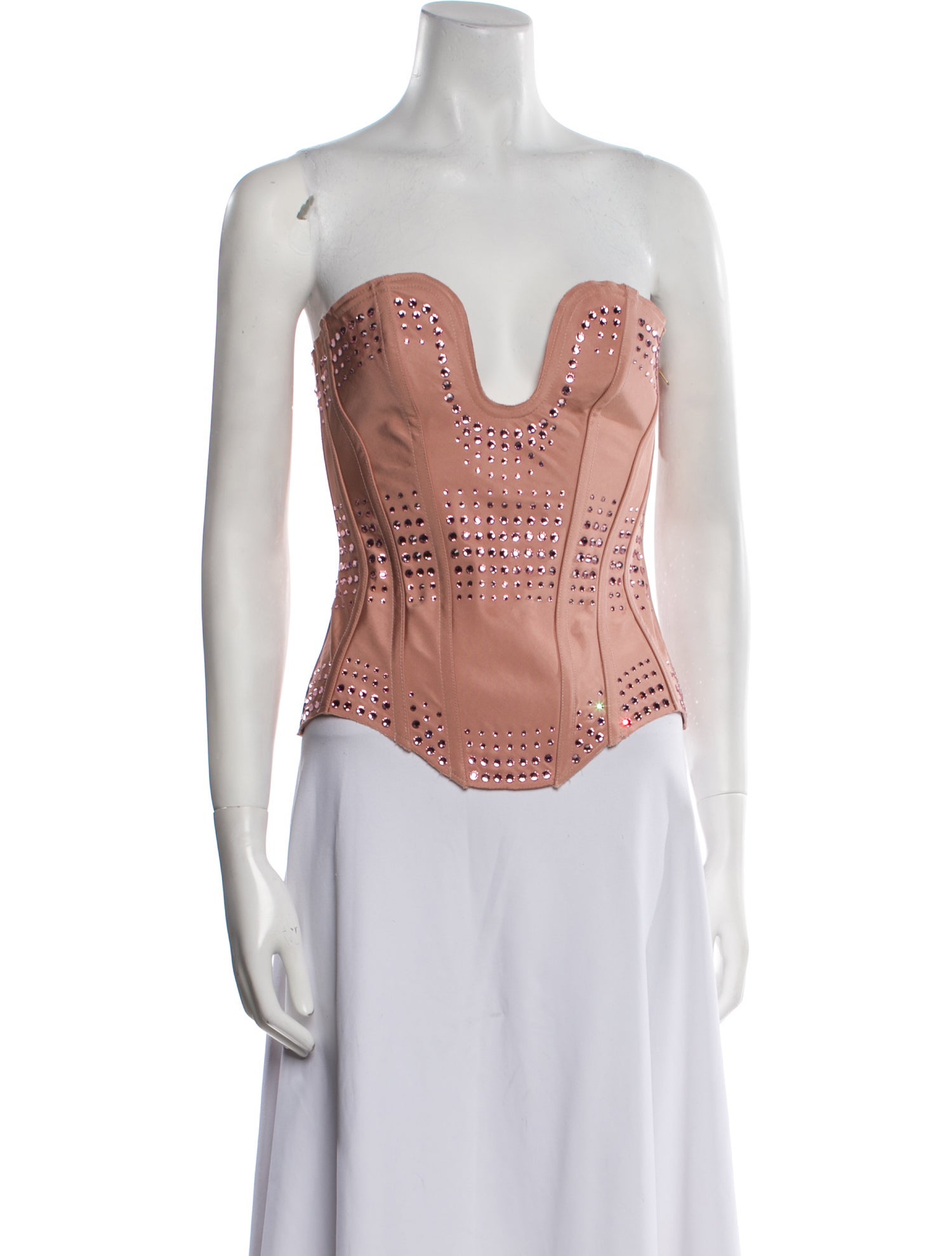 Gucci Silk Strapless Crop Top