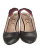 Gucci Sylvie Web Accent Leather Slingback Pumps