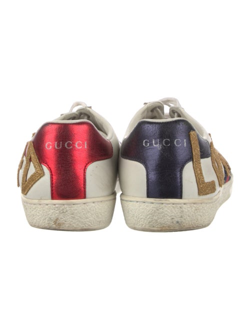 Gucci Leather Graphic Print Sneakers