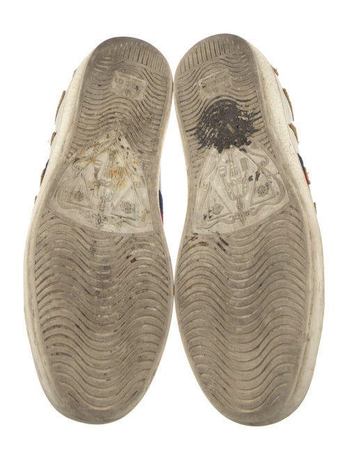 Gucci Leather Graphic Print Sneakers