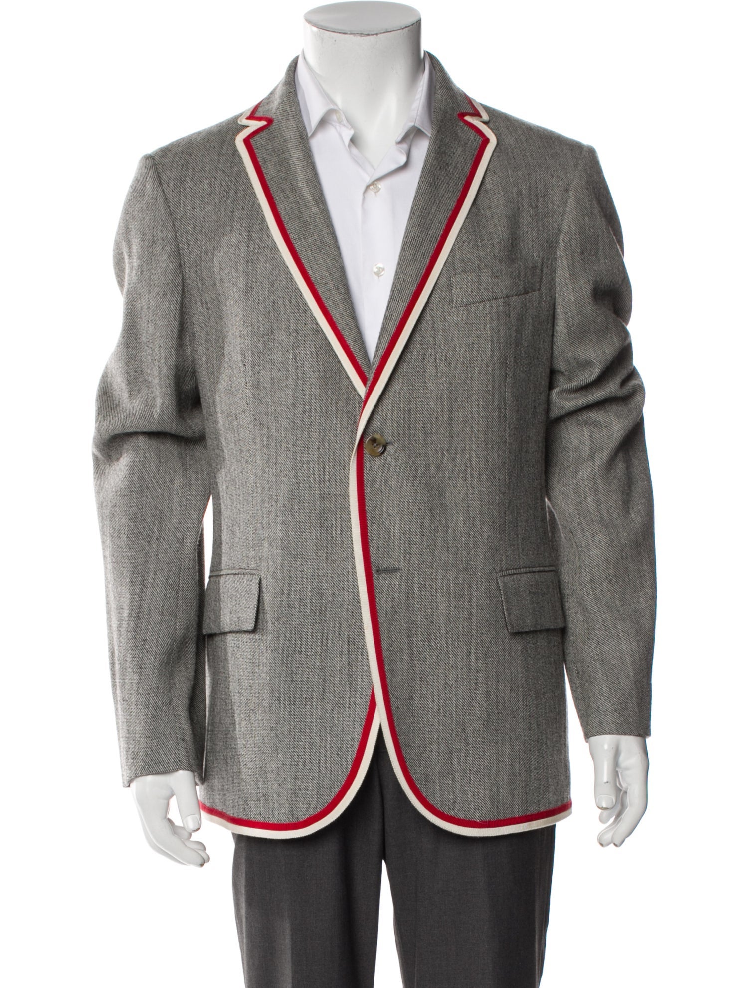 Gucci Wool Grosgrain Trim Blazer