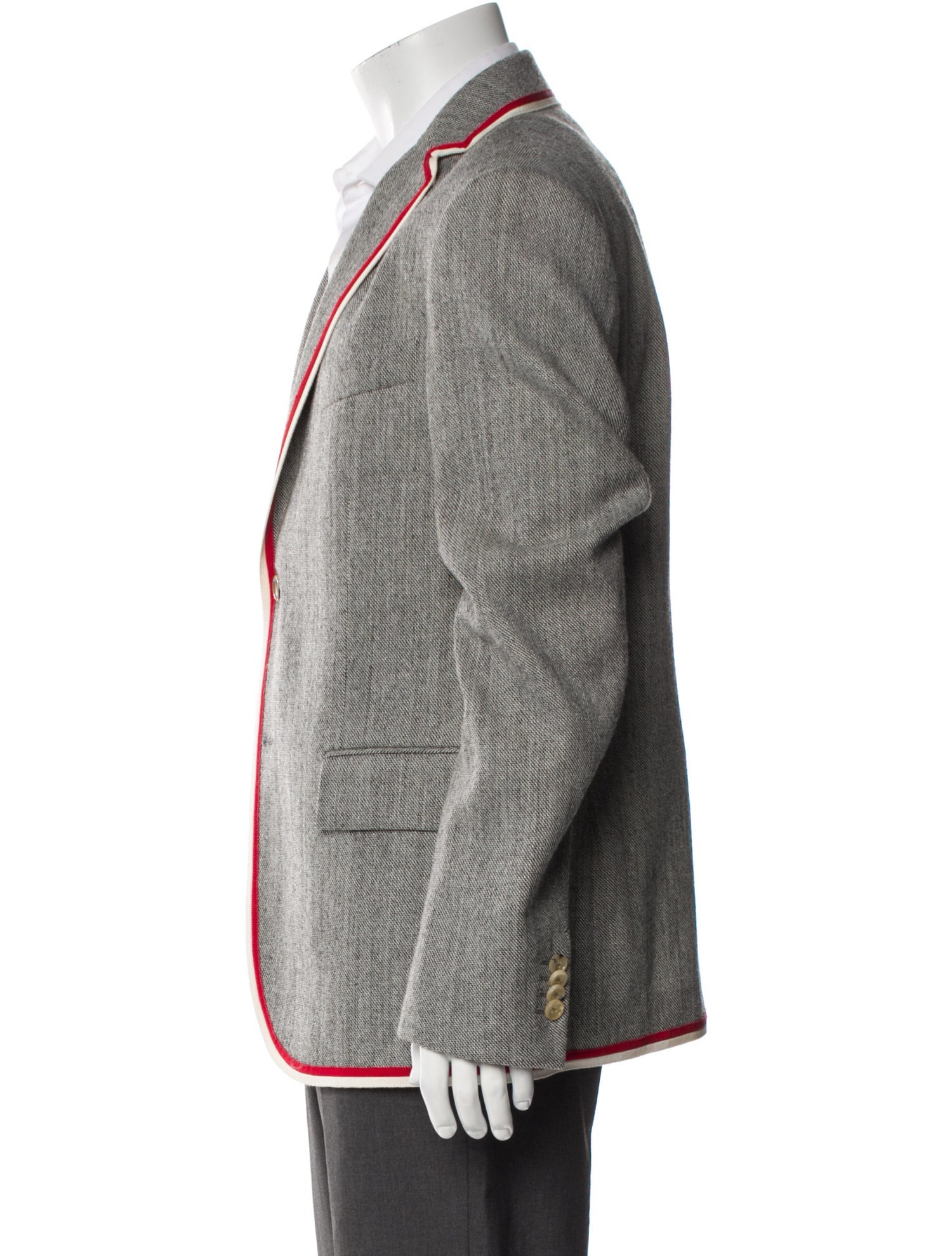 Gucci Wool Grosgrain Trim Blazer